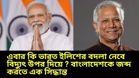 এবার কি ভারত ইলিশের বদলা নেবে বিদ্যুৎ উপর দিয়ে ? বাংলাদেশকে জব্দ করতে এক সিদ্ধান্ত