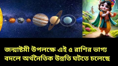 জন্মাষ্টমী উপলক্ষে এই ৫ রাশির ভাগ্য বদলে অর্থনৈতিক উন্নতি ঘটতে চলেছে